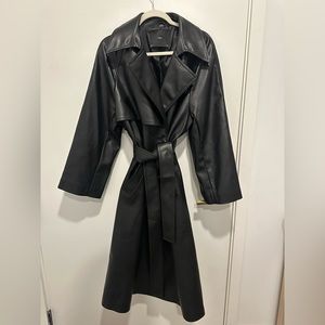 Mango Black Leather Jacket